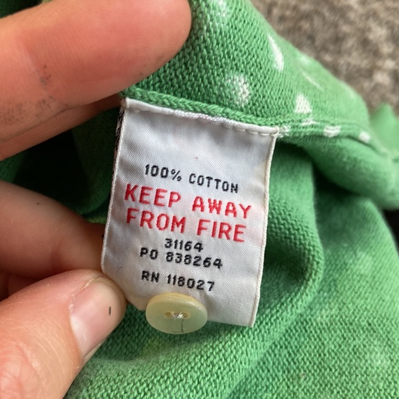 Mini Boden Green Cotton Polka Dot cardigan size 5-6Y - Picture 4 of 4